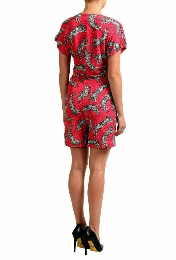 Just Cavalli Women's Multi-Color Patterned Short Sleeve Romper: Picture 3