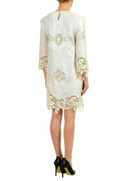 Just Cavalli Women's White 3/4 Sleeve Sheath Dress: Picture 3