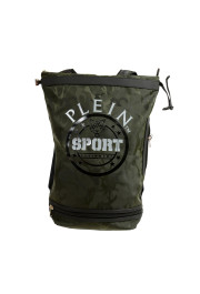 Plein Sport Unisex Green Military Print Large Backpack Bag: Picture 7