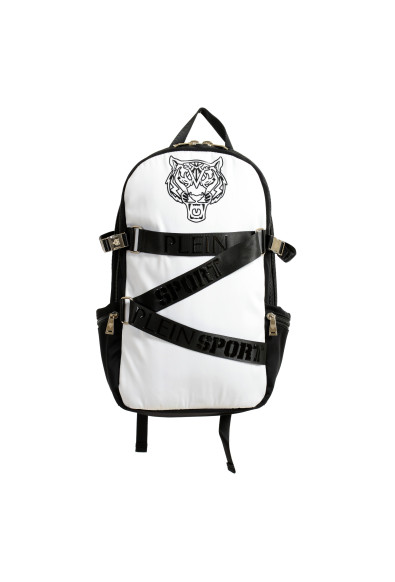 Plein Sport Unisex White "ZAINO RUNNER" Backpack Bag
