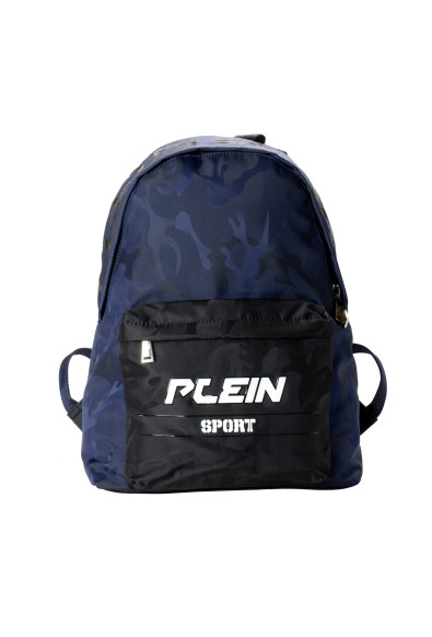 Plein Sport Unisex Military Print Navy Blue "ZAINO EASTPAK" Backpack Bag