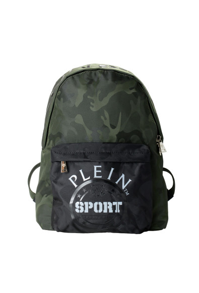 Plein Sport Unisex Military Print Green "ZAINO EASTPAK" Backpack Bag