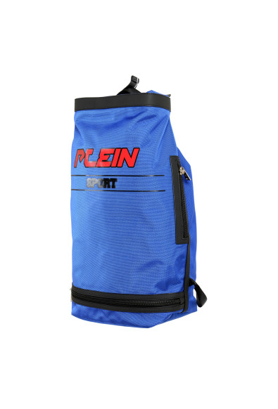 Plein Sport Unisex Blue Logo Print Large Backpack Bag: Picture 2