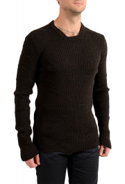 Dolce & Gabbana Men's Brown Distressed Look Wool Pullover Sweater : Picture 2