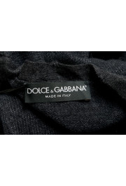 Dolce & Gabbana Men's Gray Distressed V-Neck Wool Pullover Sweater: Picture 5