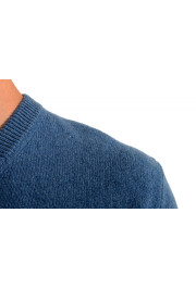 Dolce & Gabbana Men's Blue V-Neck 100% Wool Pullover Sweater: Picture 4