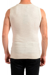 Dolce & Gabbana Men's Beige 100% Wool Distressed Look V-Neck Vest: Picture 3