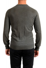 Dolce & Gabbana Men's Gray 100% Wool Distressed Look V-Neck Pullover Sweater: Picture 3