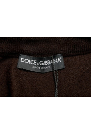 Dolce & Gabbana Men's Brown 100% Wool Distressed Look Cardigan Sweater: Picture 6