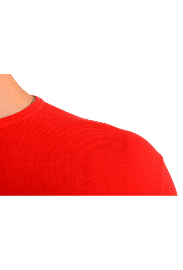 Malo Men's Bright Red Crewneck Pullover Sweater: Picture 4