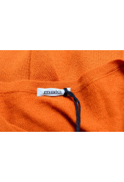 Malo Men's Orange Cashmere Silk Striped Crewneck Pullover Sweater: Picture 6