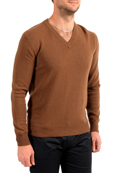 Dolce & Gabbana Men's Brown V-Neck 100% Wool Sweater: Picture 2