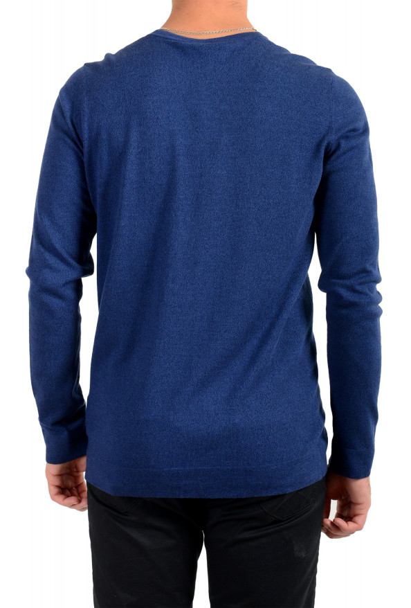 Emporio Armani Men's Blue Wool Cashmere Crewneck Sweater : Picture 3