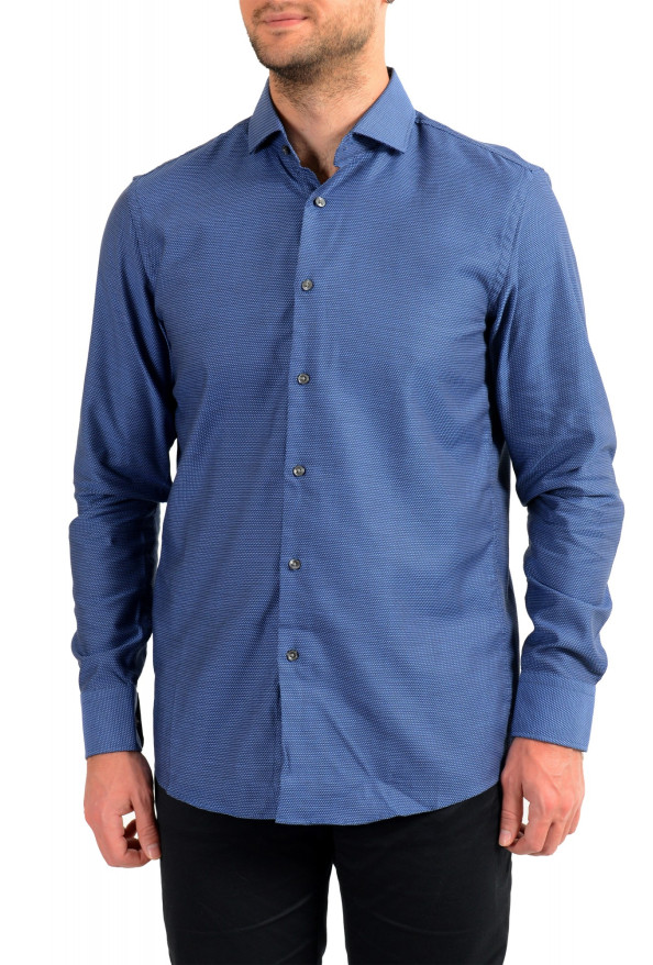 Hugo Boss Men's "Mark US" Sharp Fit Geometric Print Long Sleeve Dress Shirt