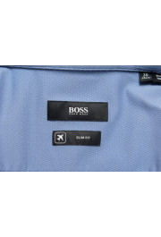 Hugo Boss Men's "Jason" Slim Fit Blue Stretch Long Sleeve Dress Shirt: Picture 9