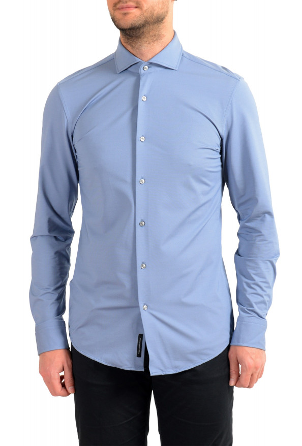 Hugo Boss Men's "Jason" Slim Fit Blue Stretch Long Sleeve Dress Shirt