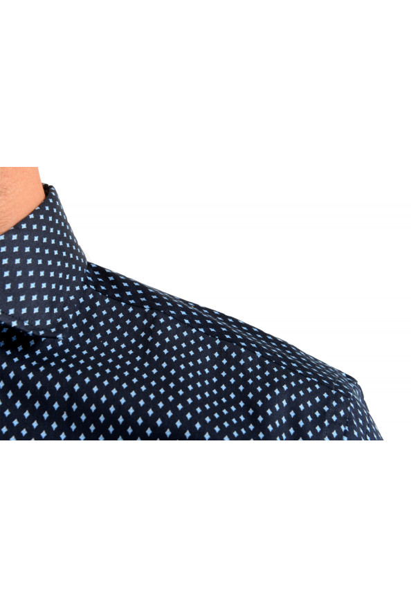 Hugo Boss Men's "Jason" Slim Fit Blue Geometric Print Long Sleeve Dress Shirt: Picture 7
