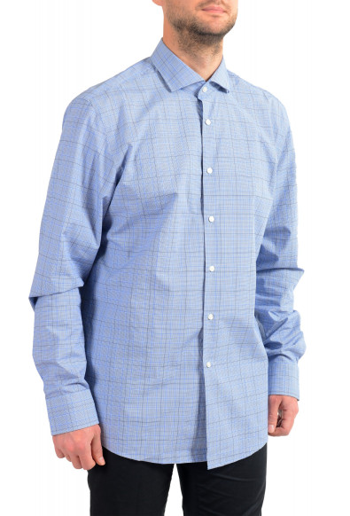 Hugo Boss Men's "Mark US" Blue Sharp Fit Plaid Long Sleeve Dress Shirt: Picture 2