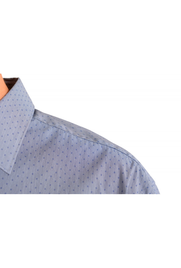 Hugo Boss Men's Eliott Blue Regular Fit Geometric Print Long Sleeve Dress Shirt: Picture 7