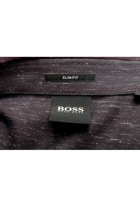 Hugo Boss Men's "Ronni_FO" Slim Fit Multi-Color Long Sleeve Casual Shirt: Picture 9
