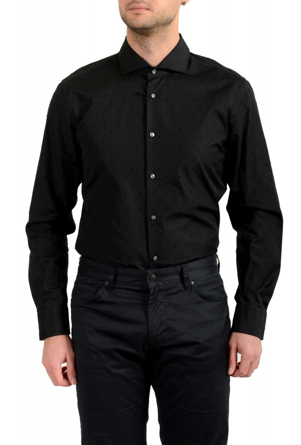 Hugo Boss Men's "Jason" Slim Fit Geometric Print Long Sleeve Dress Shirt: Picture 4