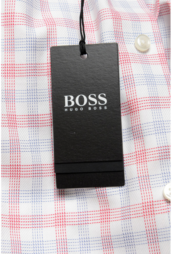 Hugo Boss Men's "Jason" Slim Fit Multi-Color Plaid Long Sleeve Dress Shirt: Picture 8