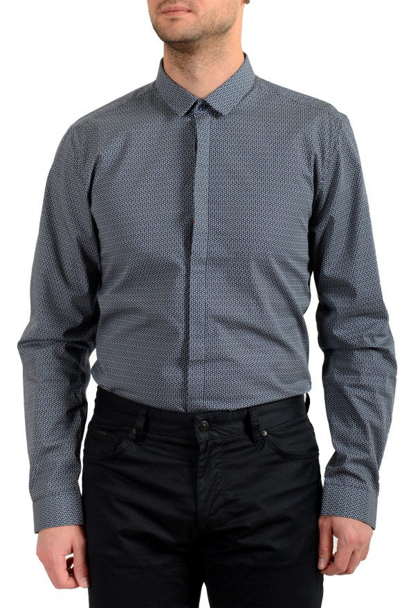 Hugo Boss Men's "Etran" Extra Slim Fit Geometric Print Long Sleeve Dress Shirt: Picture 4