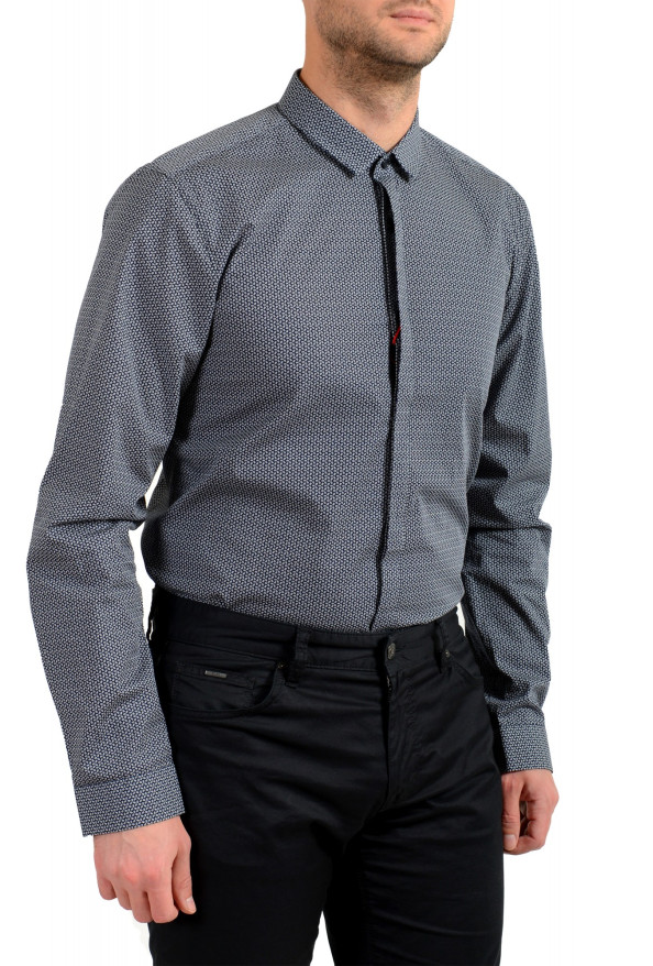 Hugo Boss Men's "Etran" Extra Slim Fit Geometric Print Long Sleeve Dress Shirt: Picture 5