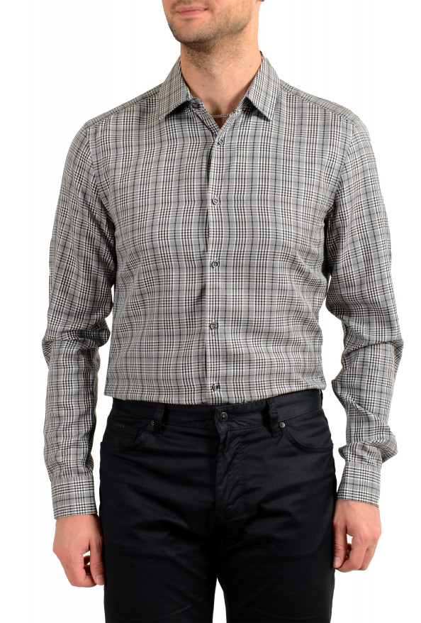 Hugo Boss Men's "T-Charlie" Slim Fit Multi-Color Plaid Long Sleeve Dress Shirt: Picture 4