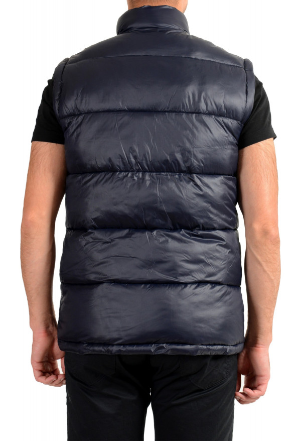 Plein Sport Men's Navy Blue Logo Print Zip Up Parka Vest With Detachable Sleeves: Picture 12