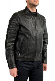 Hugo Boss Men's "Galini" 100% Leather Black Bomber Jacket: Picture 2