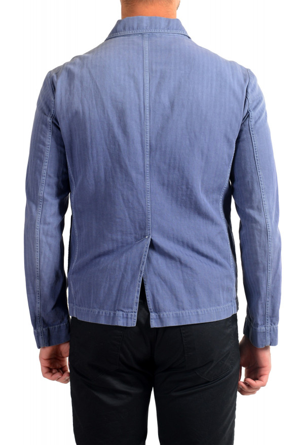 Burberry Men's Blue Striped Linen Three Button Sport Coat Blazer: Picture 3