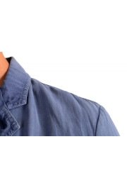 Burberry Men's Blue Striped Linen Three Button Sport Coat Blazer: Picture 4