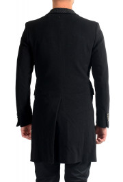 Just Cavalli Men's Black Wool Button Down Coat: Picture 3