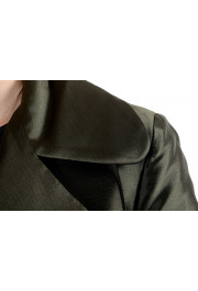 Maison Margiela Women's Forest Green Silk Button Down Coat : Picture 4
