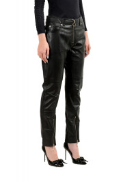Maison Margiela MM6 Women's Black 100% Leather Pants : Picture 2