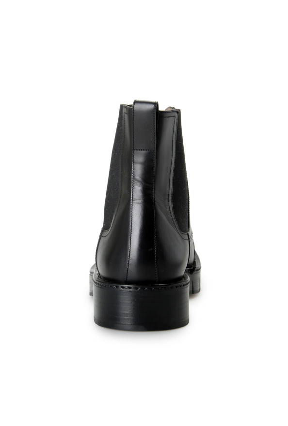 Salvatore Ferragamo Men's "ROSCO" Black Combat Leather Boots Shoes: Picture 3