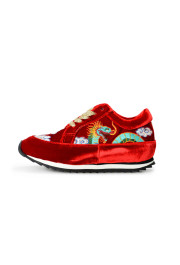 Charlotte Olympia Girls "INCY WORK IT! DRAGON" Velvet Leather Sneakers Shoes: Picture 2