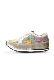 Charlotte Olympia Girls "INCY WORK IT!FRUIT SALAD" Velvet Leather Sneakers Shoes: Picture 2