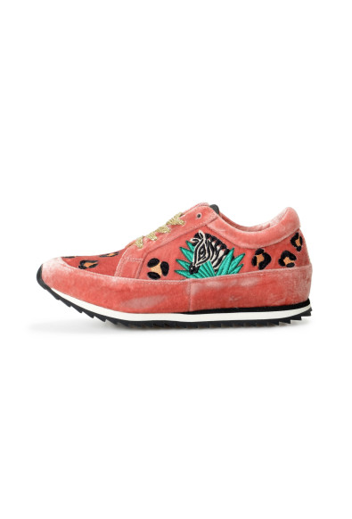 Charlotte Olympia Girls "ANIMAL KINGDOM" Velvet Leather Sneakers Shoes: Picture 2