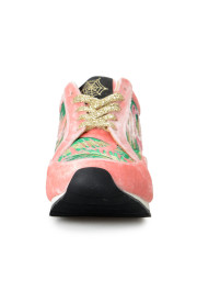 Charlotte Olympia Girls "INCY WORK IT!FLAMINGO" Velvet Leather Sneakers Shoes: Picture 5
