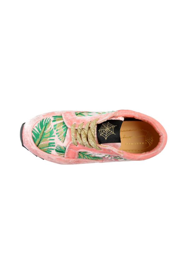 Charlotte Olympia Girls "INCY WORK IT!FLAMINGO" Velvet Leather Sneakers Shoes: Picture 7