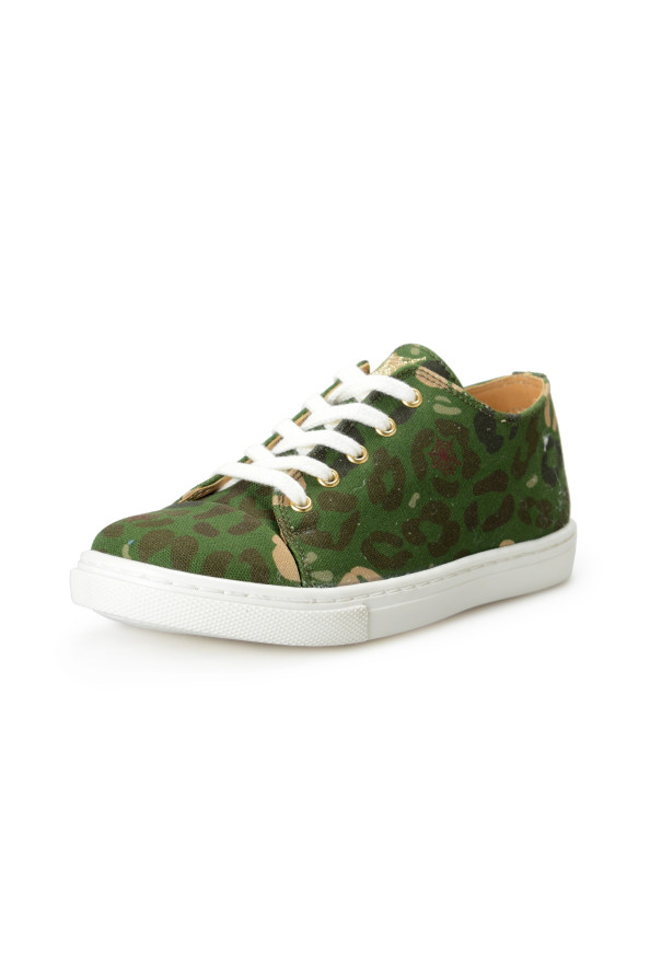 Charlotte Olympia Kids Camouflage Print Canvas Leather Fashion Sneakers Shoes