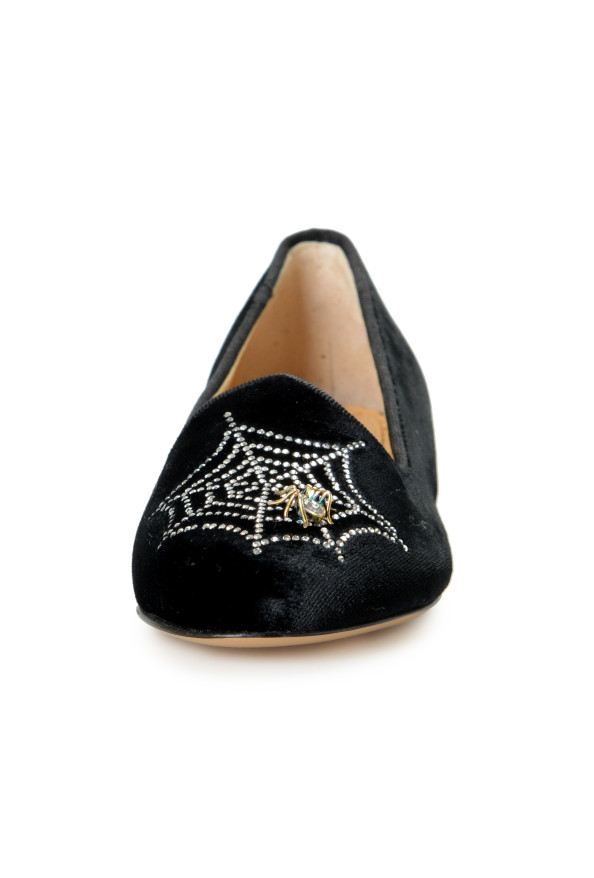 Charlotte Olympia Girls "INCY CHARLOTTES WEB" Velvet Leather Sandals Shoes: Picture 5