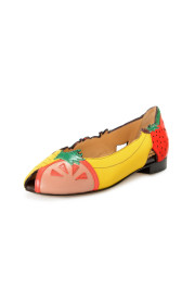 Charlotte Olympia Girls "INCY TUTTI FRUTTI" Leather Ballet Flats Shoes