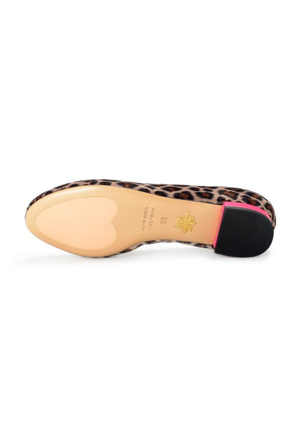 Charlotte Olympia Girls "INCY PRETTY IN PINK KITTY" Leather Ballet Flats Shoes: Picture 6