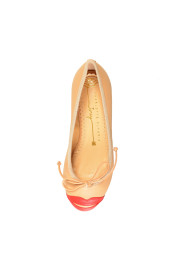 Charlotte Olympia Girls "INCY KISS ME DARCY" Beige Leather Ballet Flats Shoes: Picture 7