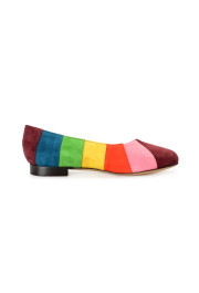Charlotte Olympia Girls "INCY PRISCILLA" Multi-Color Suede Ballet Flats Shoes: Picture 4