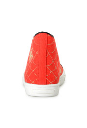 Charlotte Olympia Girls "INCY WEB HIGH-TOPS" Red Canvas Leather Sneakers Shoes: Picture 3