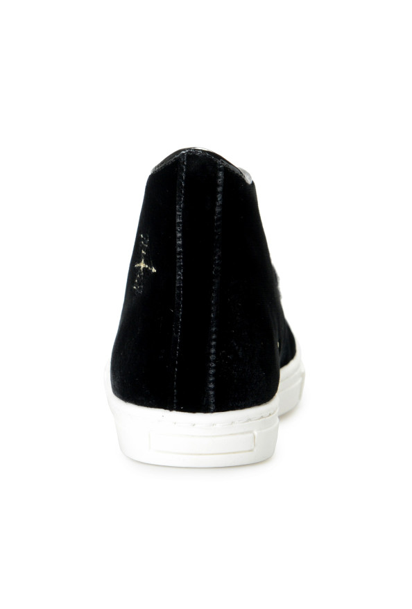 Charlotte Olympia Girls "INCY PURRRFECT HIGH-TOPS" Velvet Leather Sneakers Shoes: Picture 3
